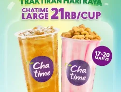 Promo Chatime THR Traktiran Hari Raya Large Cup 21 Ribu