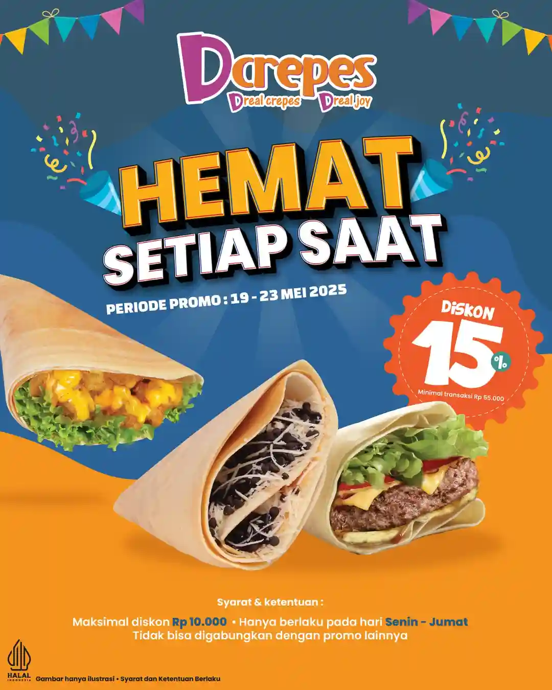 Promo Dcrepes Hemat Setiap Saat Diskon Hingga 15%