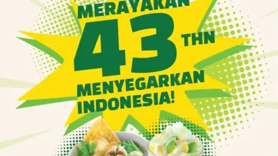 Promo Es Teler 77 Anniversary ke 43 Beli 2 Menu 43 Ribu