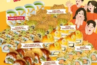 Promo Genki Sushi Payday 6 Supreme Sushi plus Free 4 Ocha 285 Ribu