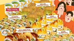 Promo Genki Sushi Payday 6 Supreme Sushi plus Free 4 Ocha 285 Ribu