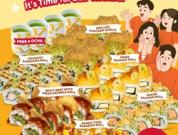 Promo Genki Sushi Payday 6 Supreme Sushi plus Free 4 Ocha 285 Ribu