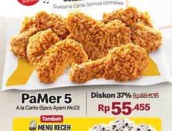 Promo McDonalds Spesial Gajian Paket PaMer 5 Hanya 55 Ribu