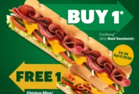 Promo Subway Payday Deals Beli 1 Gratis 1 Chicken Slice