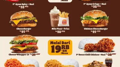 Promo Burger King MEIriah Harga Spesial Mulai 17 Ribu