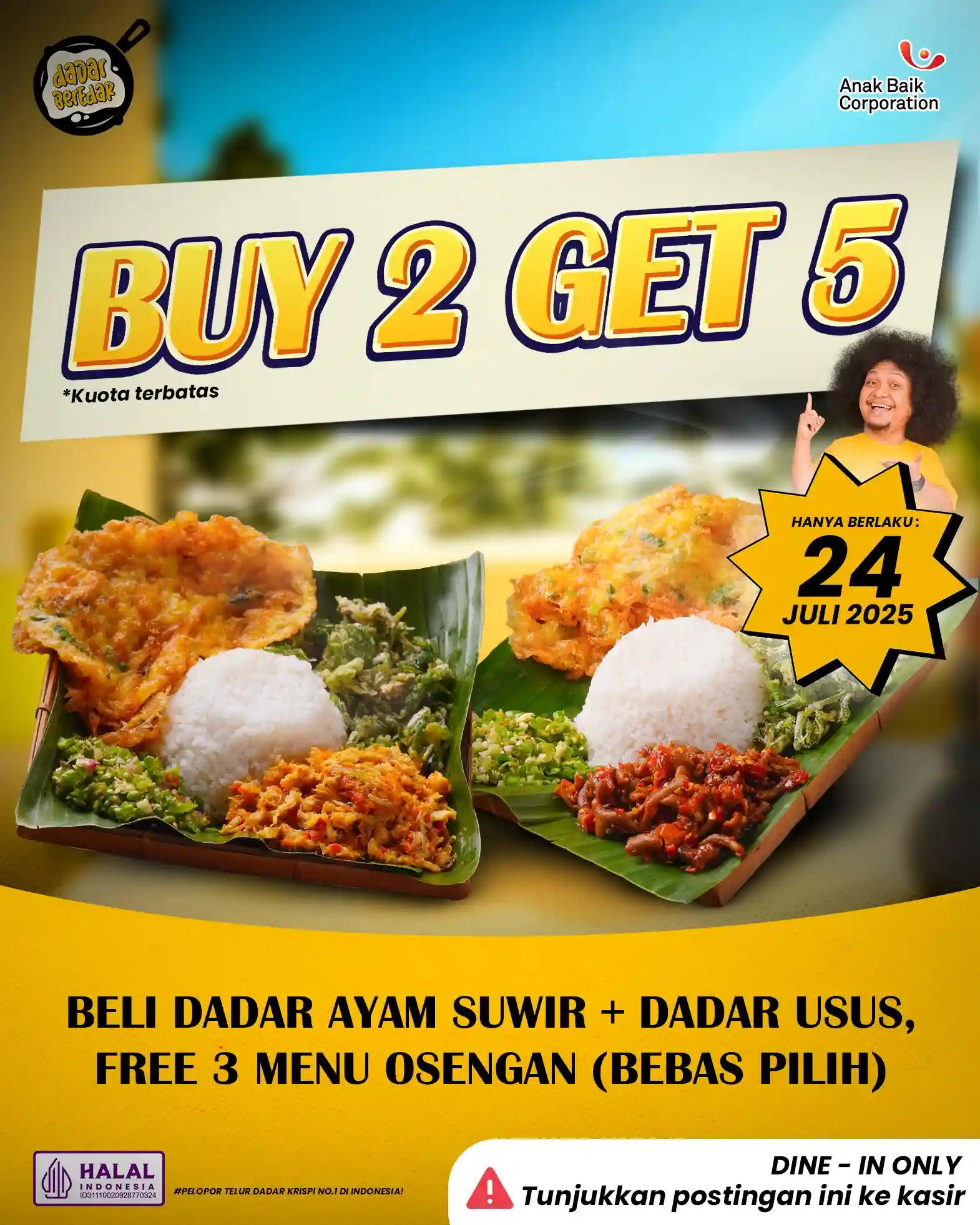 Promo Dadar Beredar Harga Spesial Beli 2 Dapat 5 Menu Favorit
