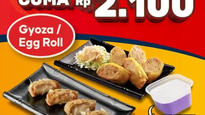Promo Gokana Spesial Hari Kartini Gyoza atau Egg Roll Rp 2.100