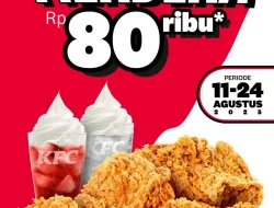 Promo KFC Kombo Merdeka Paket Menu Hanya 80 Ribuan