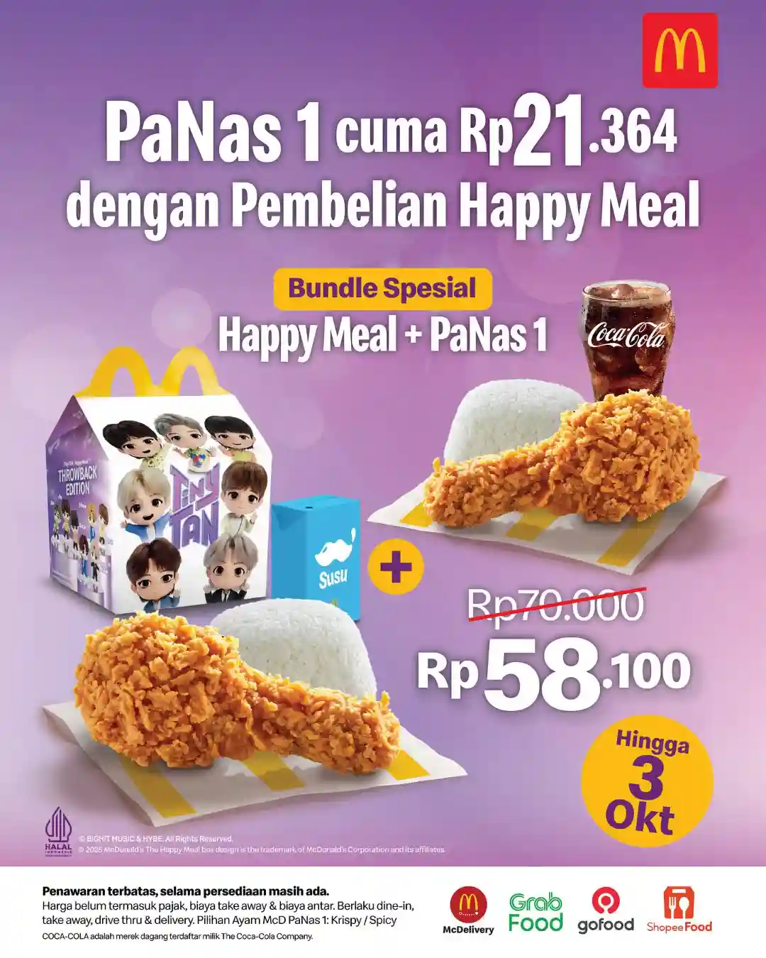 Promo McDonalds Paket Happy Meal + Panas 1 Hanya 58 Ribu