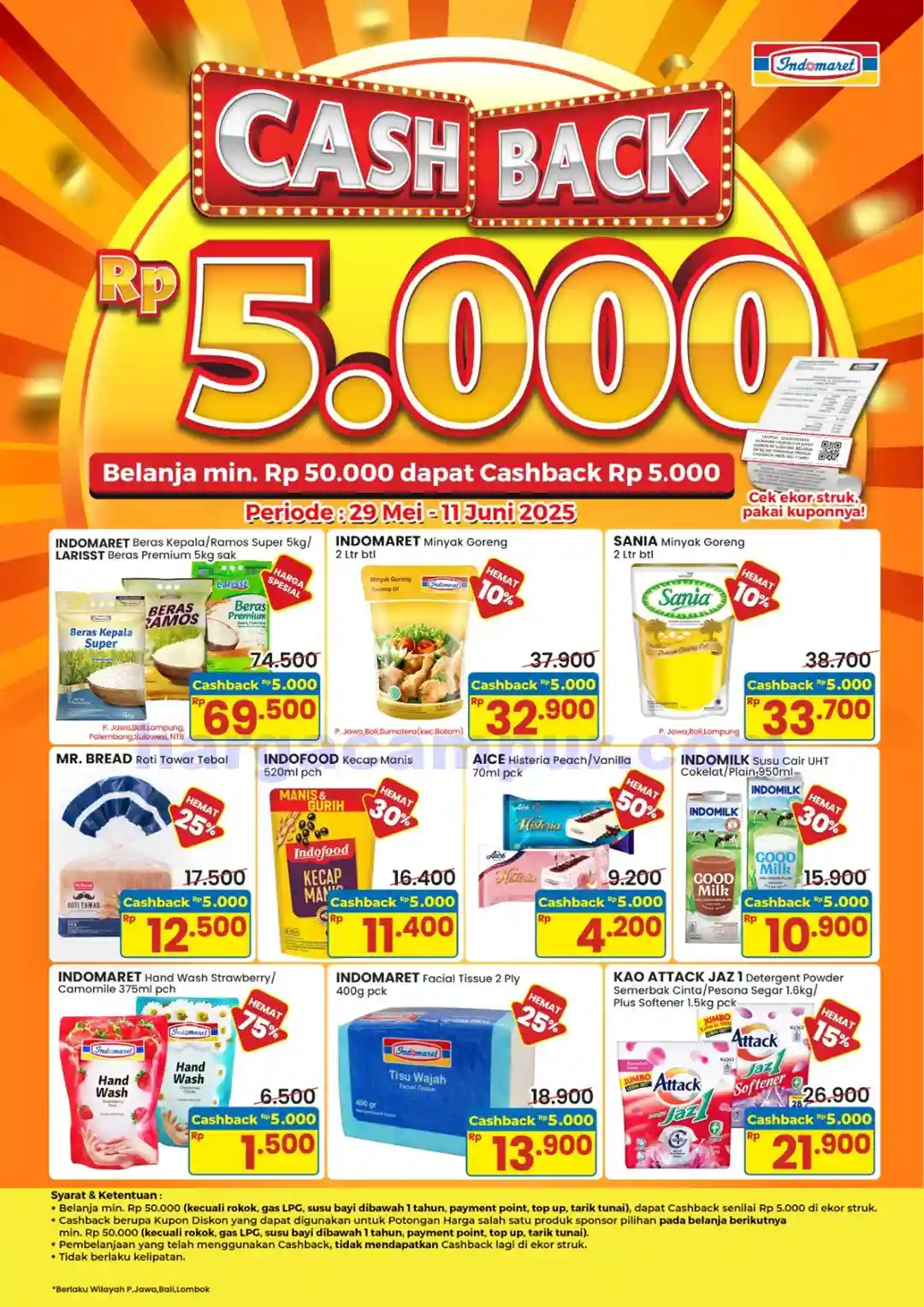Promo Indomaret Spesial Cashback 5 Ribu 29 Mei-11 Juni 2025