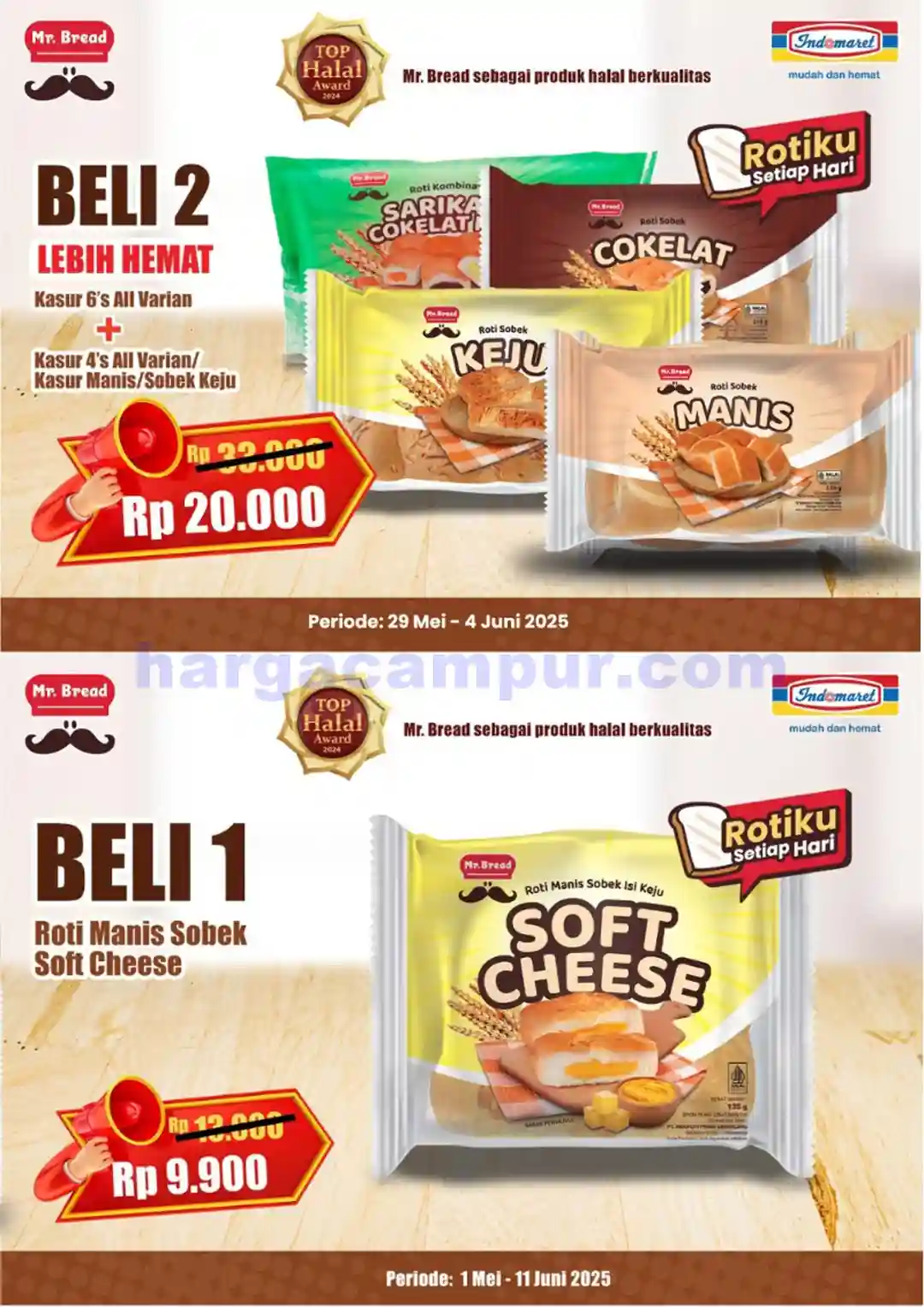 Promo Mr Bread Roti Indomaret Terbaru 29 Mei-11 Juni 2025