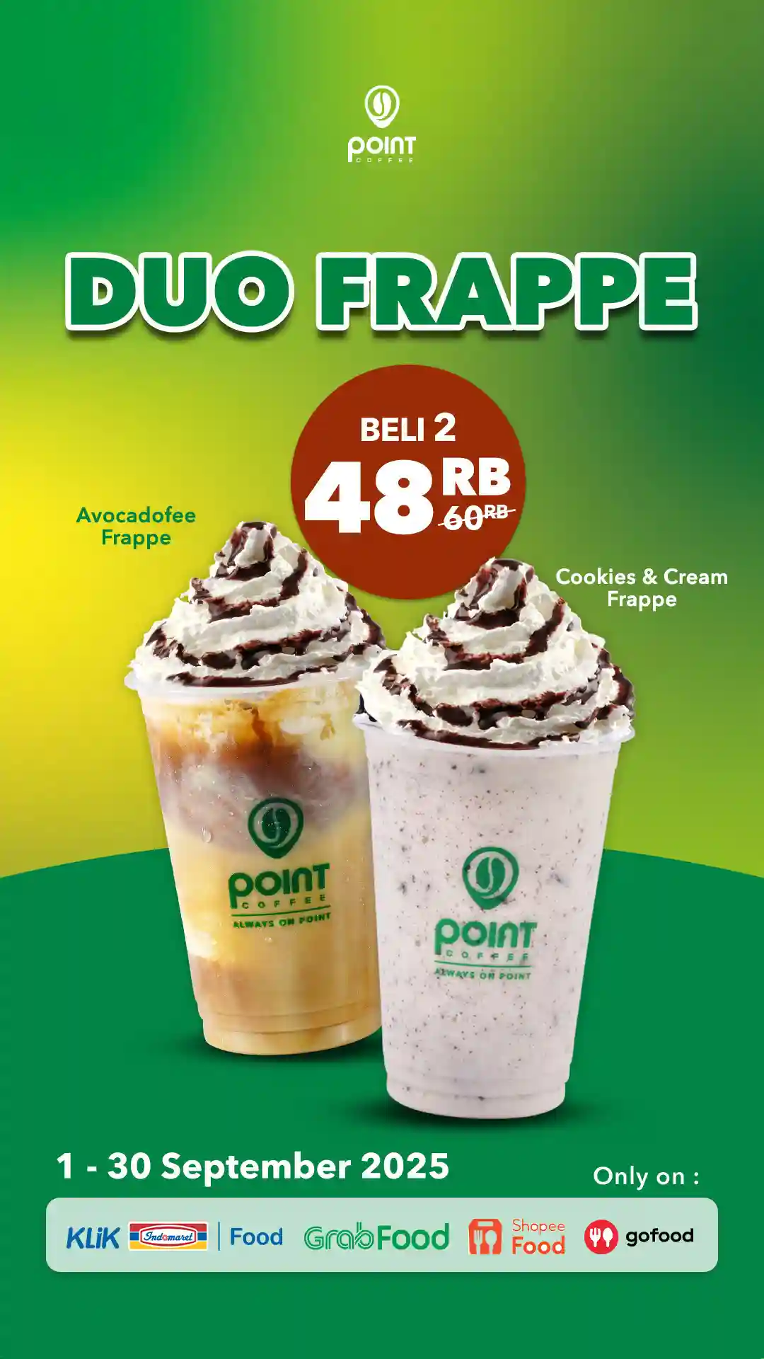 Promo Poin Coffee Duo Frappe Beli 2 Hanya 48 Ribu
