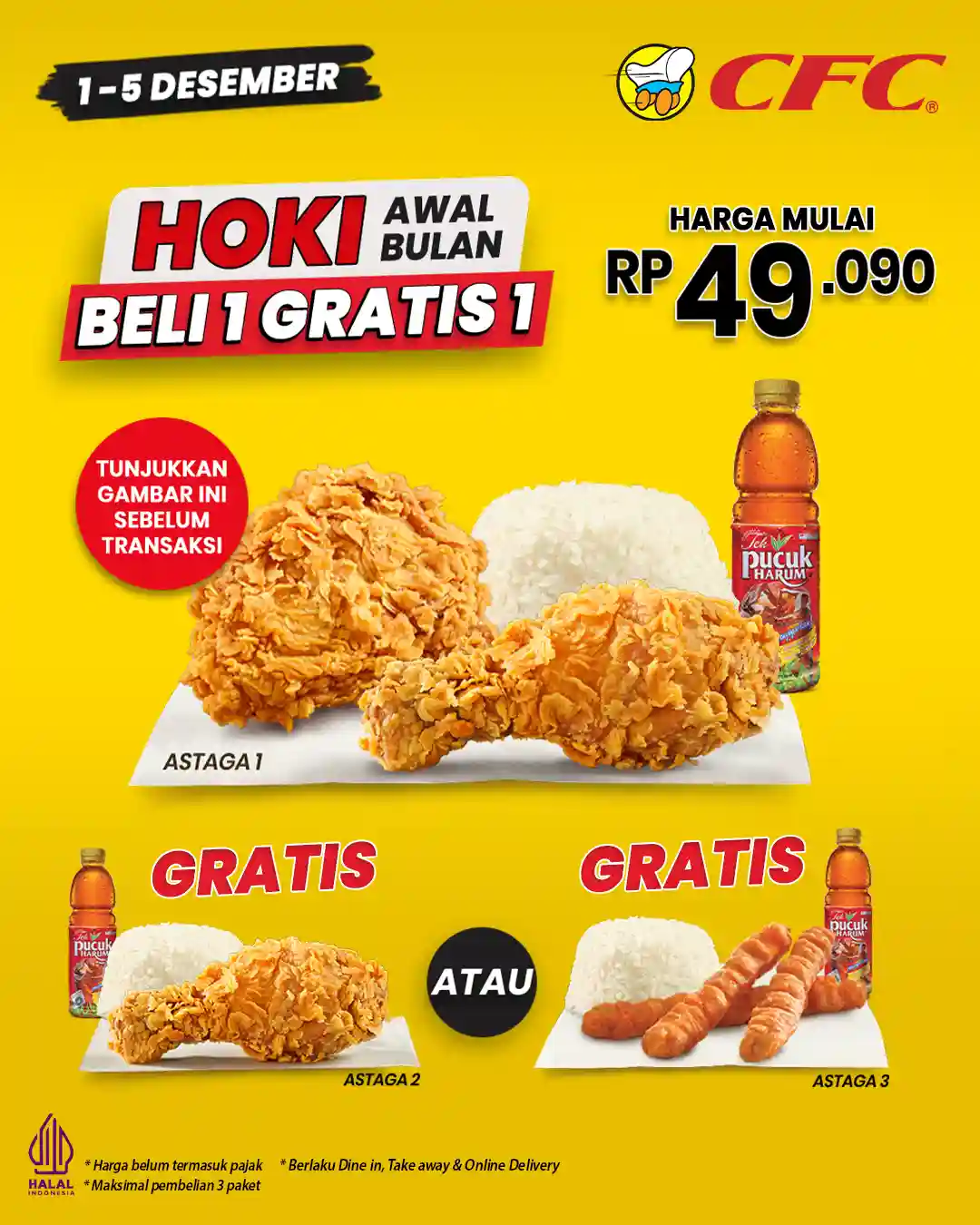 Promo CFC Hoki Awal Bulan Beli 1 Gratis 1 Harga 49 Ribuan 1 Promo CFC Hoki Awal Bulan Beli 1 Gratis 1 2