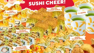 Promo Genki Sushi Payday 6 Supreme Sushi + 4 Ocha 285 Ribu