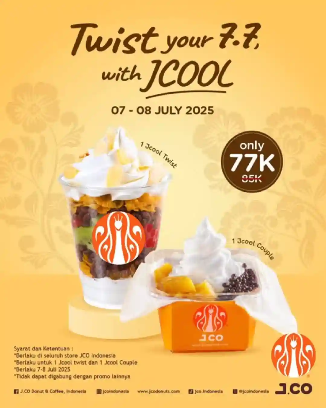 Promo JCO Harga Spesial 7.7 Hanya 77 Ribu 7 - 8 Juli 2025