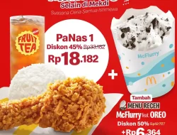 Promo McDonalds Paket Panas 1 Harga Hanya 18 Ribu