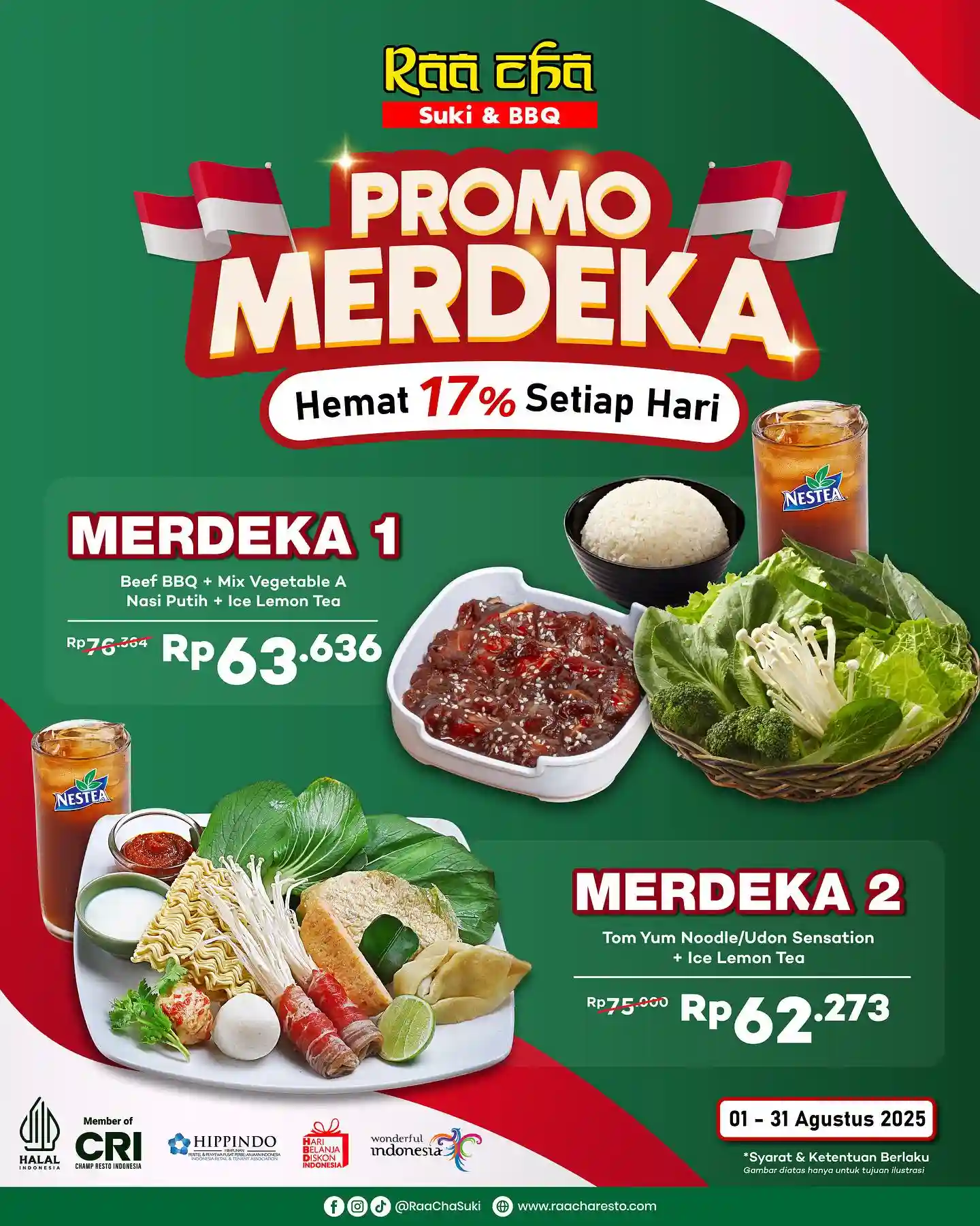 Promo Raa Cha Spesial Merdeka Harga Paket Mulai 63 Ribu