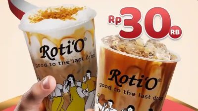 Promo Roti O Rabu Hemat Beli 1 Gratis 1 Kopi Aren Reg