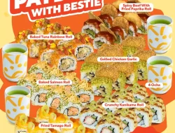 Promo Genki Sushi Payday 6 Supreme Sushi + 4 Ocha 285 Ribu