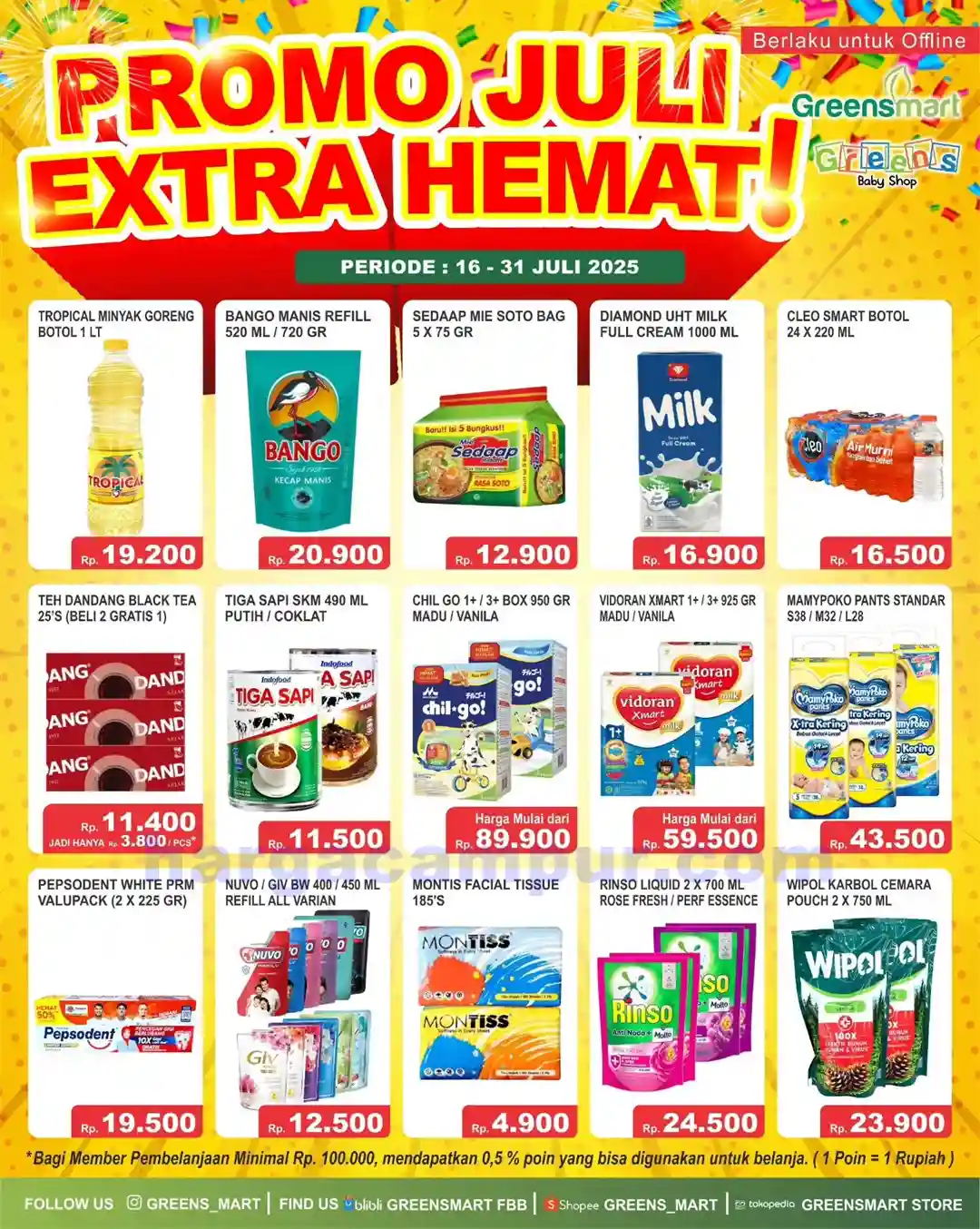 Promo Greensmart Weekend Terbaru 16 - 31 Juli 2025