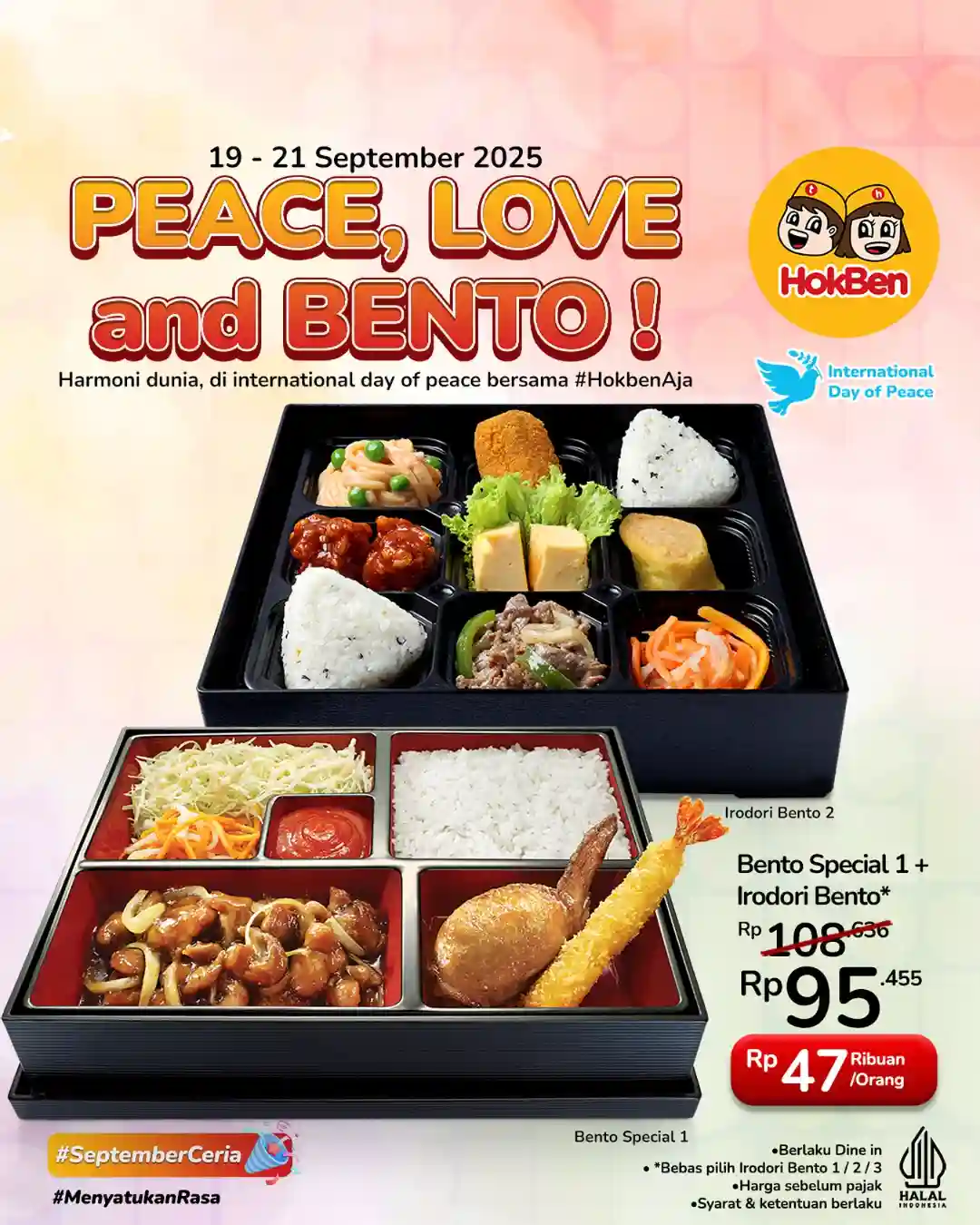 Promo Hokben Spesial Paket 2 Bento Harga Hanya 95 Ribuan
