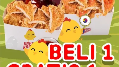 Promo Kriuk Kriuk Beli 1 Gratis 1 Ayam Kriuk Bebas Pilih Saus