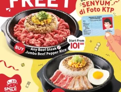 Promo Pepper Lunch Spesial Senyum di KTP Beli 1 Gratis 1
