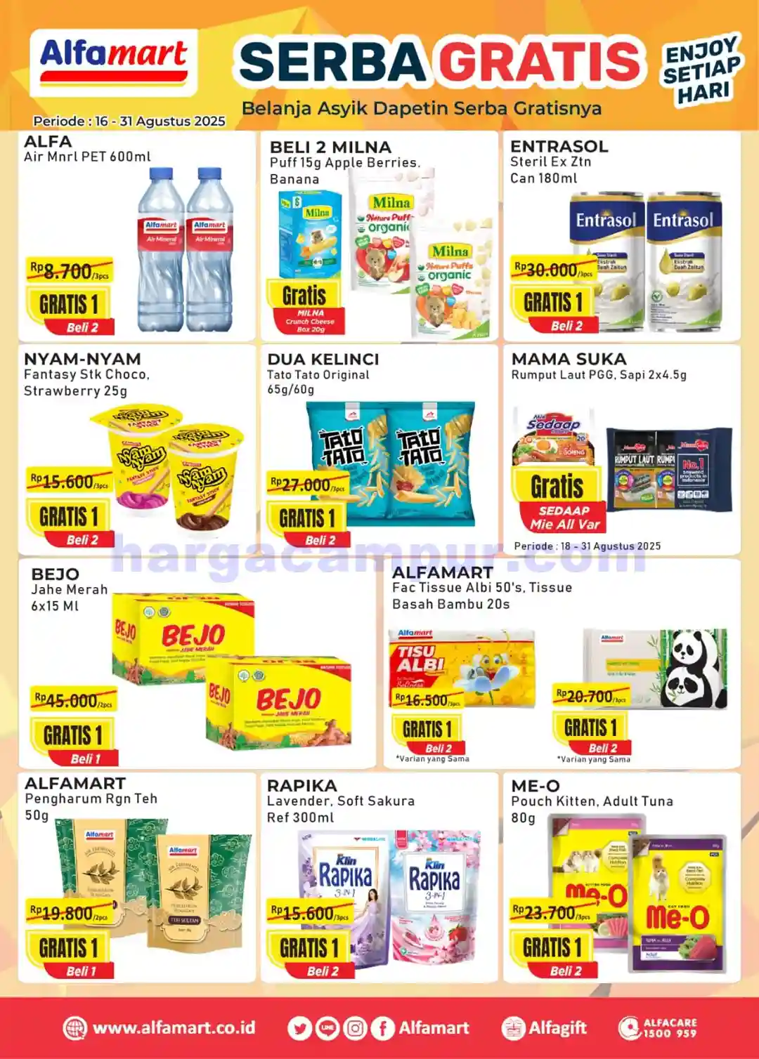 Promo Serba Gratis Alfamart Terbaru 16 - 31 Agustus 2025