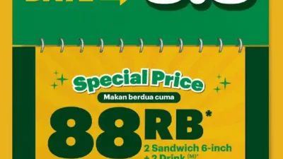 Promo Subway Double Date 8.8 Makan Berdua Cuma 88 Ribu