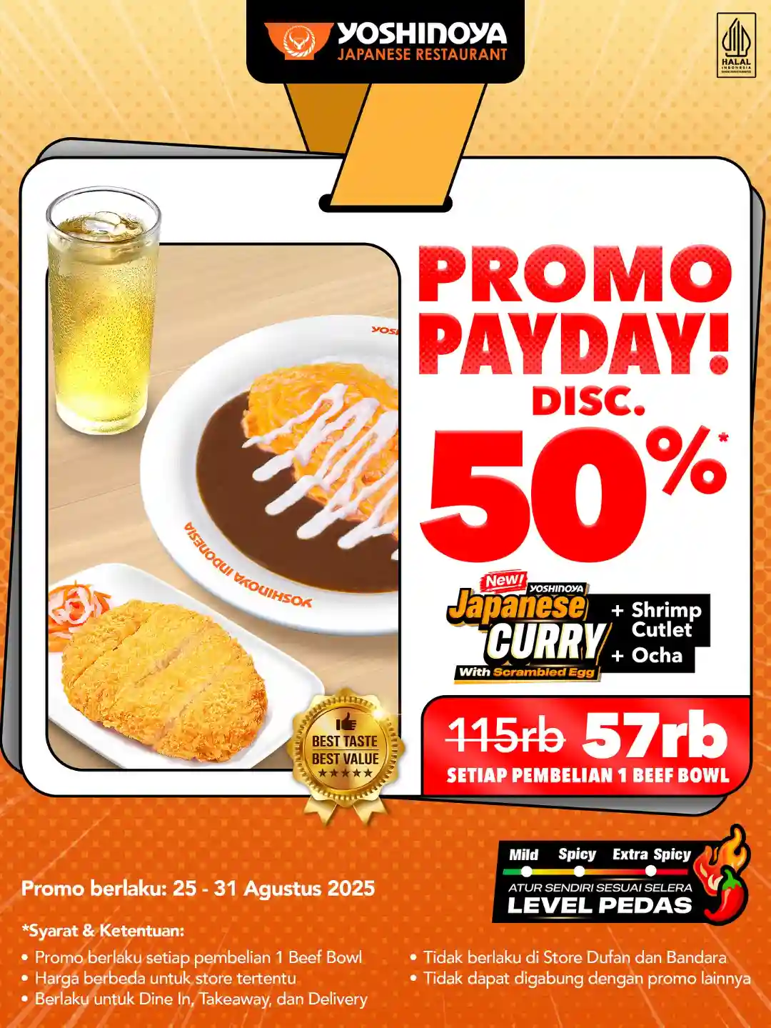 Promo Yoshinoya Payday Diskon 50% Japanese Curry (1)