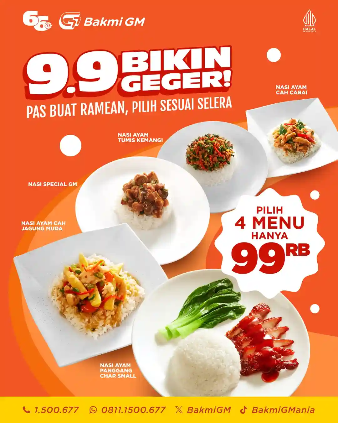 Promo Bakmi GM Spesial 9.9 Paket 4 Menu Hanya 99 Ribu