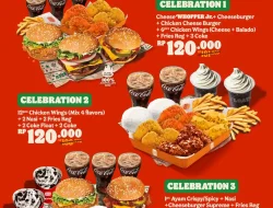 Promo Burger King Celebration Meals Harga Mulai 30 Ribuan