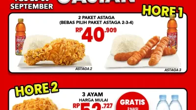 Promo CFC Spesial Hore Gajian Harga Paket Menu Mulai 40Ribu
