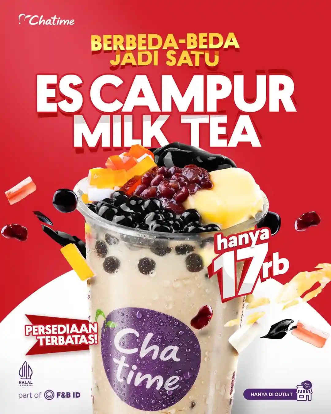 Promo Chatime Es Campur Milk Tea Harga Hanya 17 Ribu