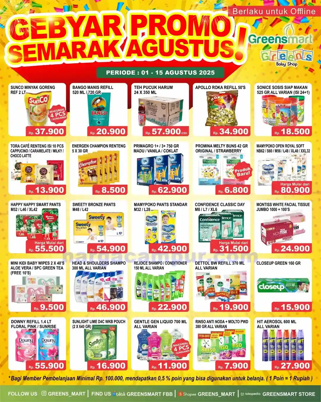 Promo Greensmart Weekend Terbaru 1 - 15 Agustus 2025