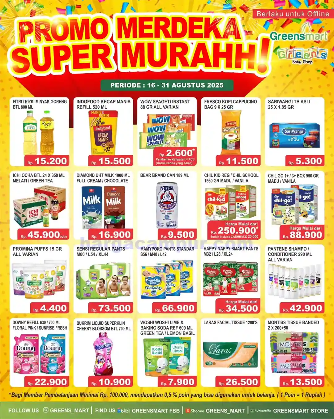 Promo Greensmart Weekend Terbaru 16 - 31 Agustus 2025