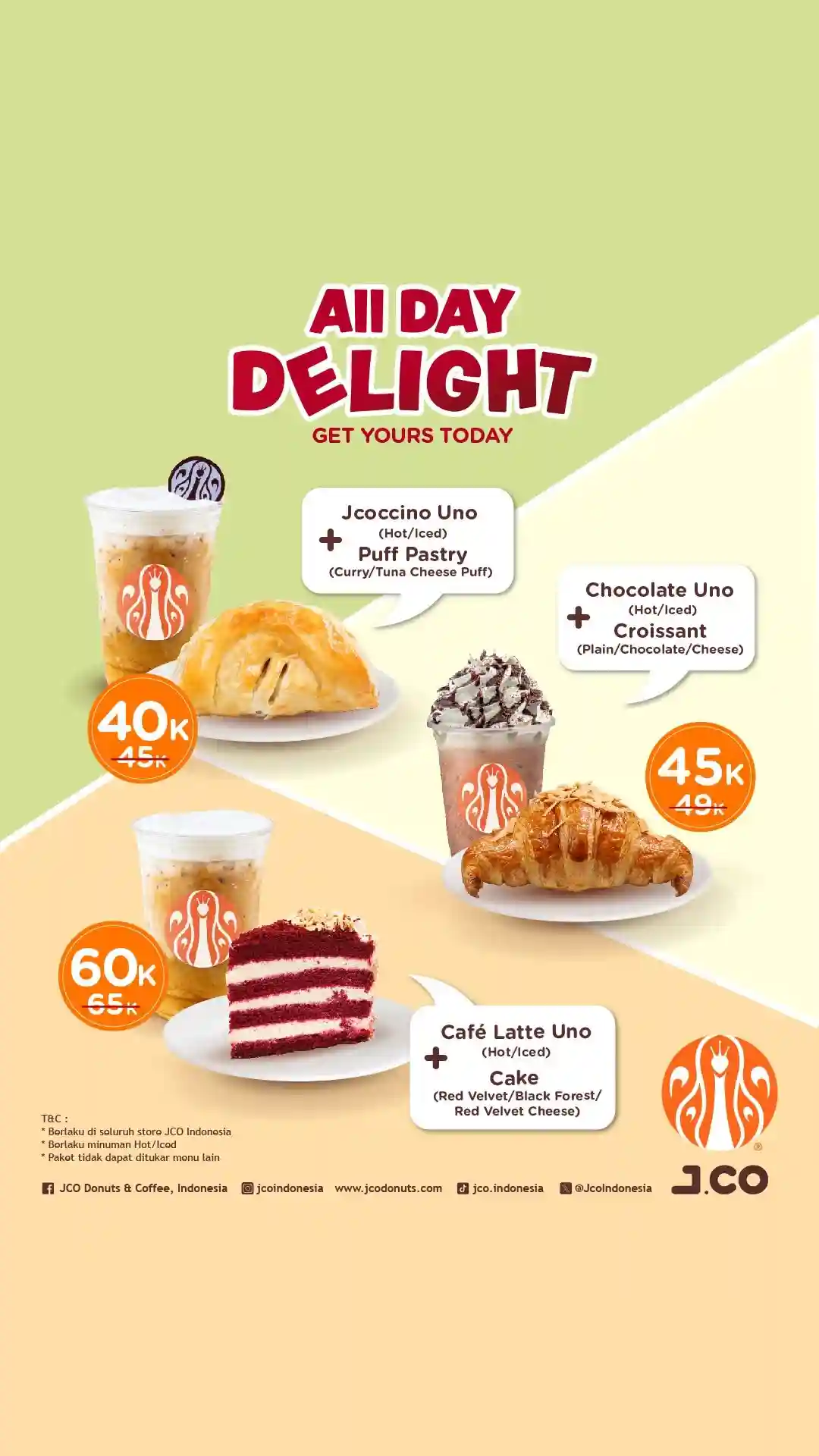 Promo JCO All Day Delight Paket Menu Harga Mulai 40 Ribu