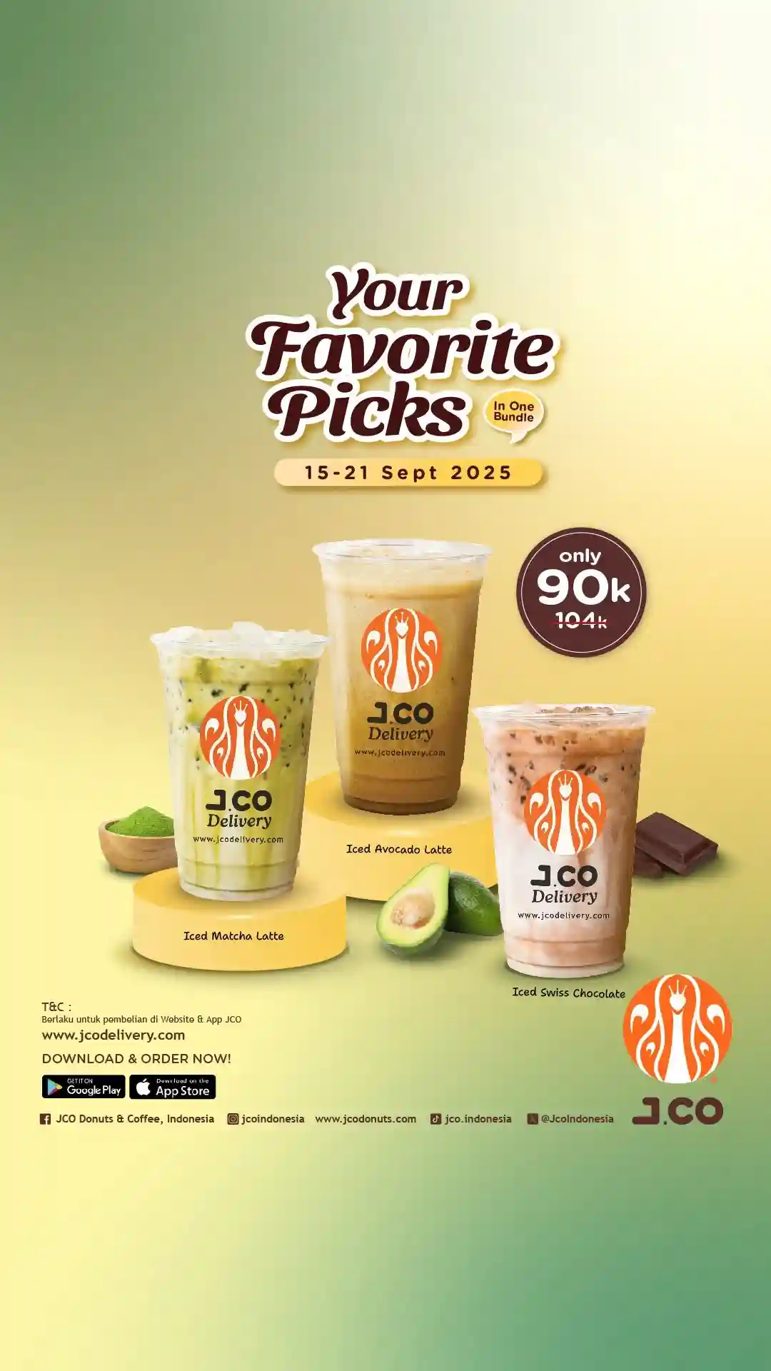 Promo JCO Delivery Deal Beli 3 Minuman Hanya 90 Ribu