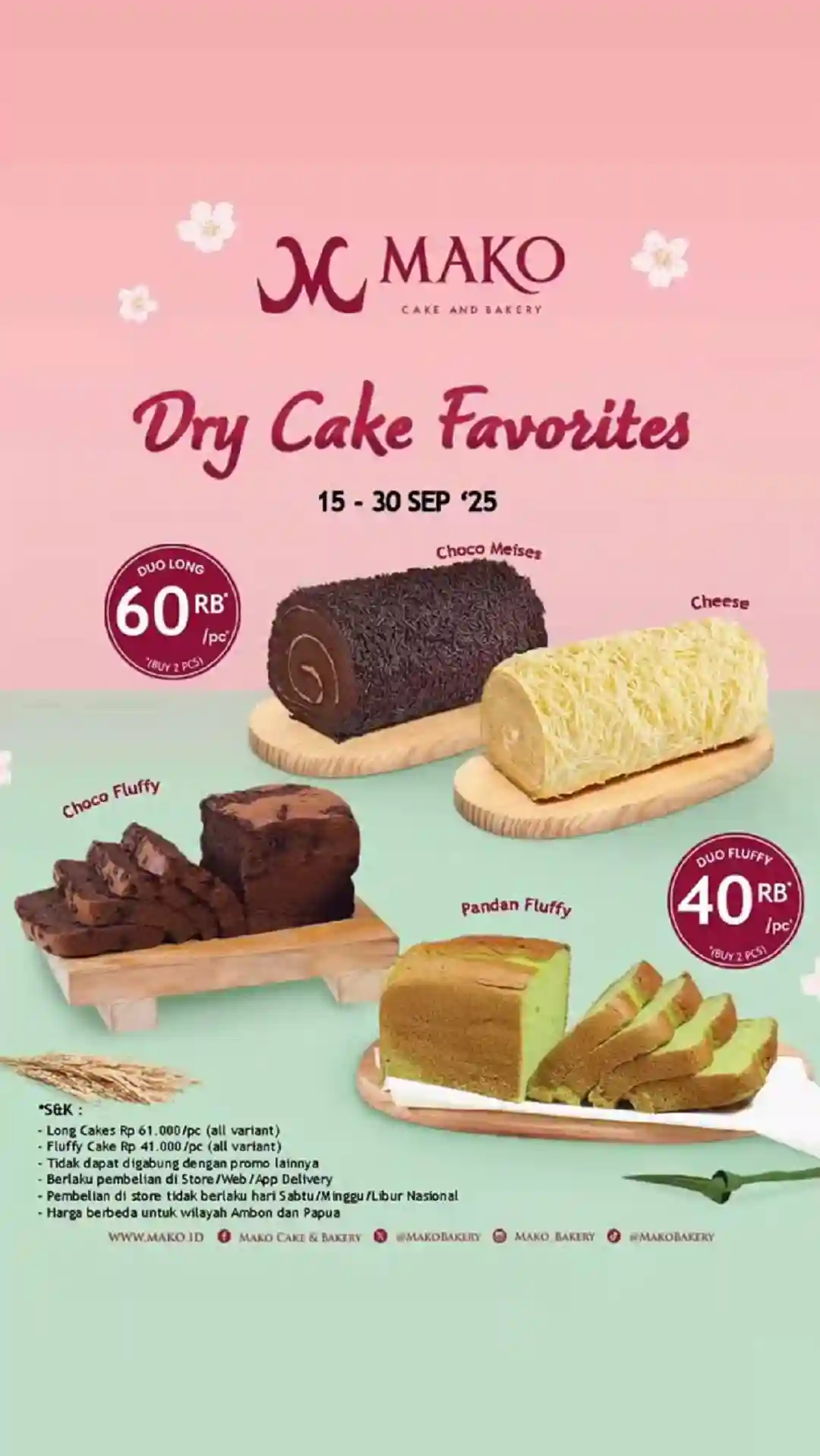 Promo Mako Bakery Dry Cake Favorites Harga Hanya 60 Ribu