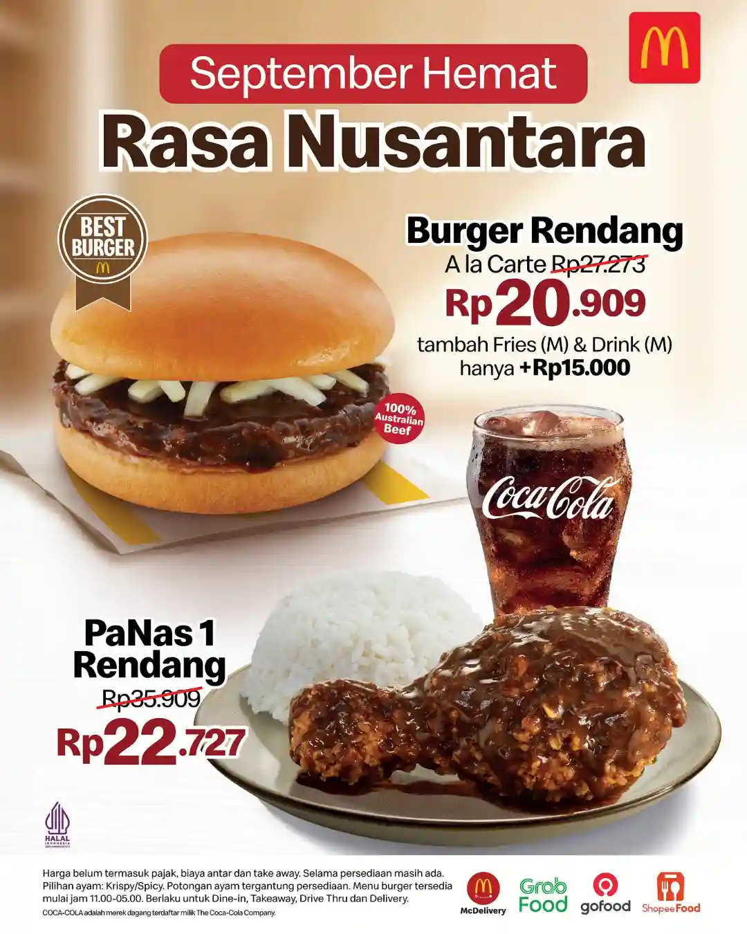 Promo McDonalds Paket Panas 1 Rendang Harga Hanya 22 Ribu