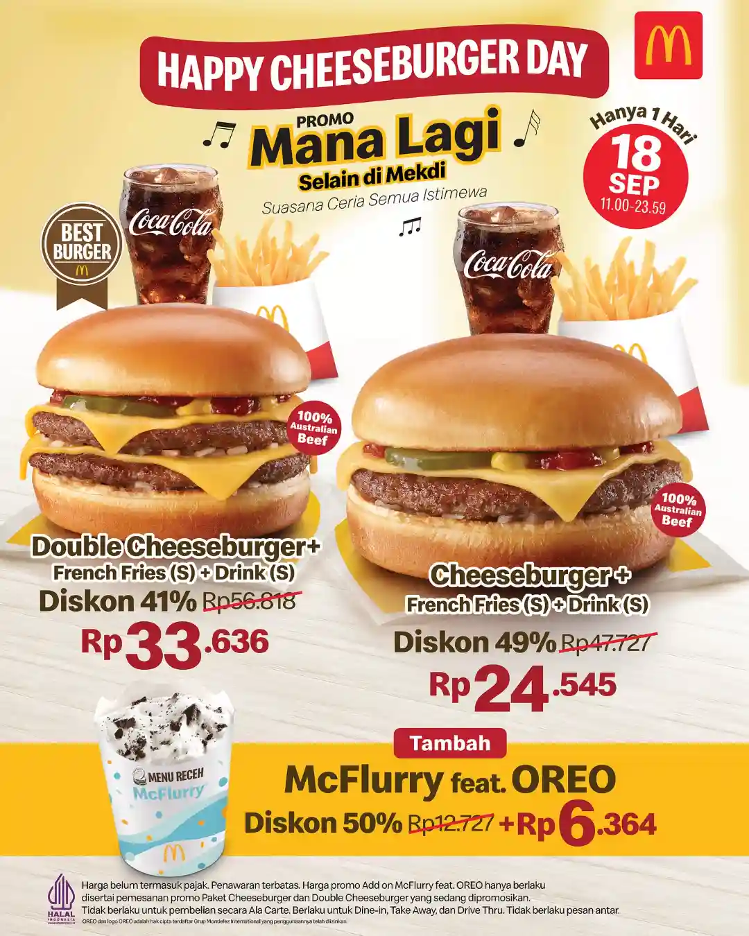 Promo McDonalds Spesial Cheeseburger Day Hanya 24 Ribu