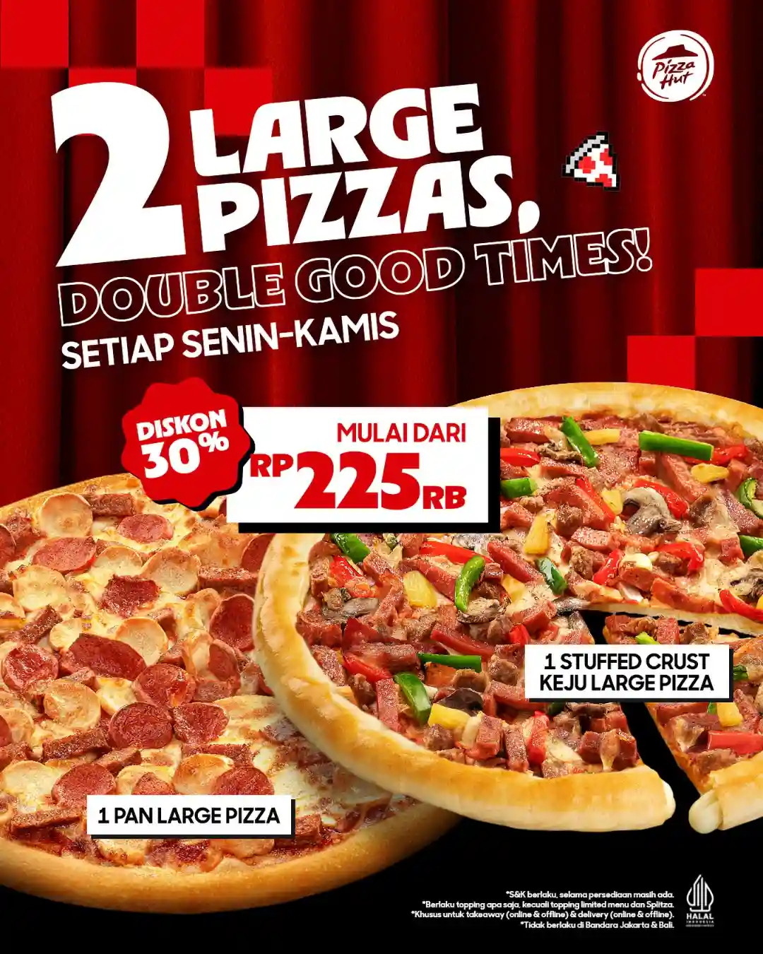 Promo Pizza Hut Spesial Beli 2 Large Pizza Hanya 225 Ribu