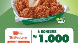 Promo Wingstop Beli 6 Boneless Hanya Rp1.000 Pakai ShopeePay