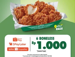 Promo Wingstop Beli 6 Boneless Hanya Rp1.000 Pakai ShopeePay