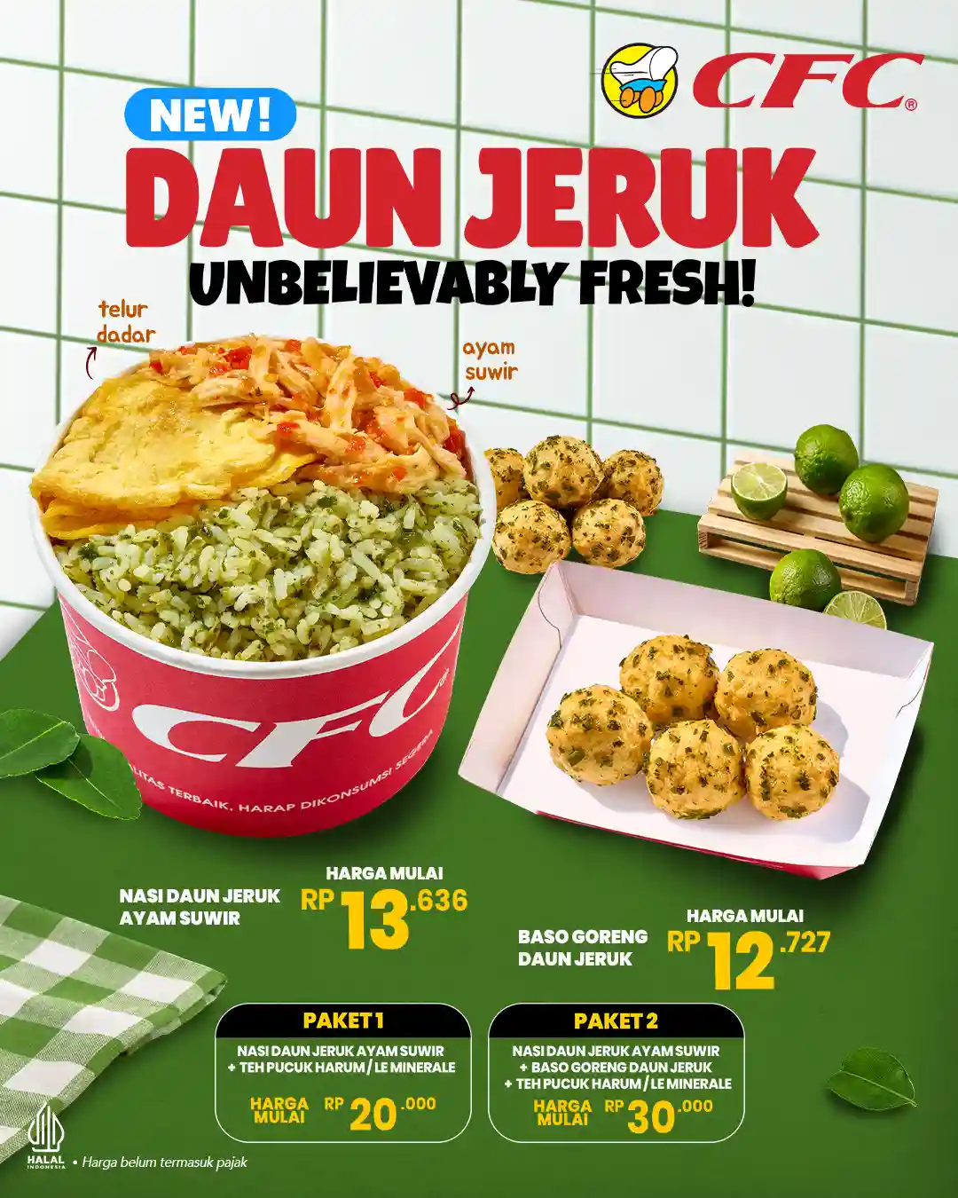 Promo CFC Menu Baru Daun Jeruk Harga Mulai 12 Ribu