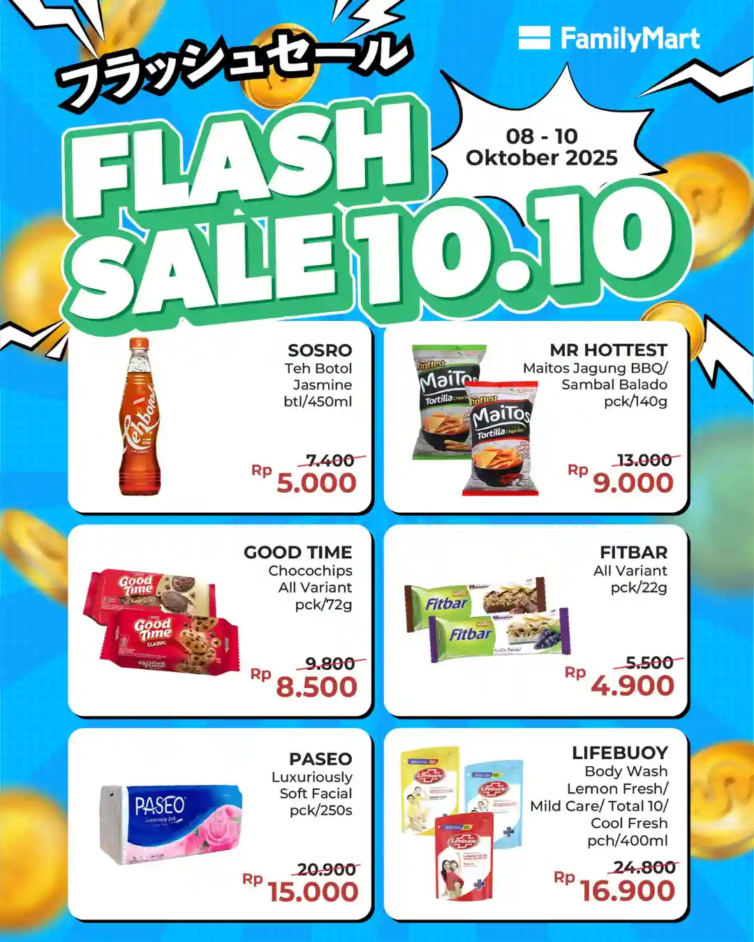 Promo FamilyMart Flash Sale 10.10 Harga Menu Mulai 4 Ribu