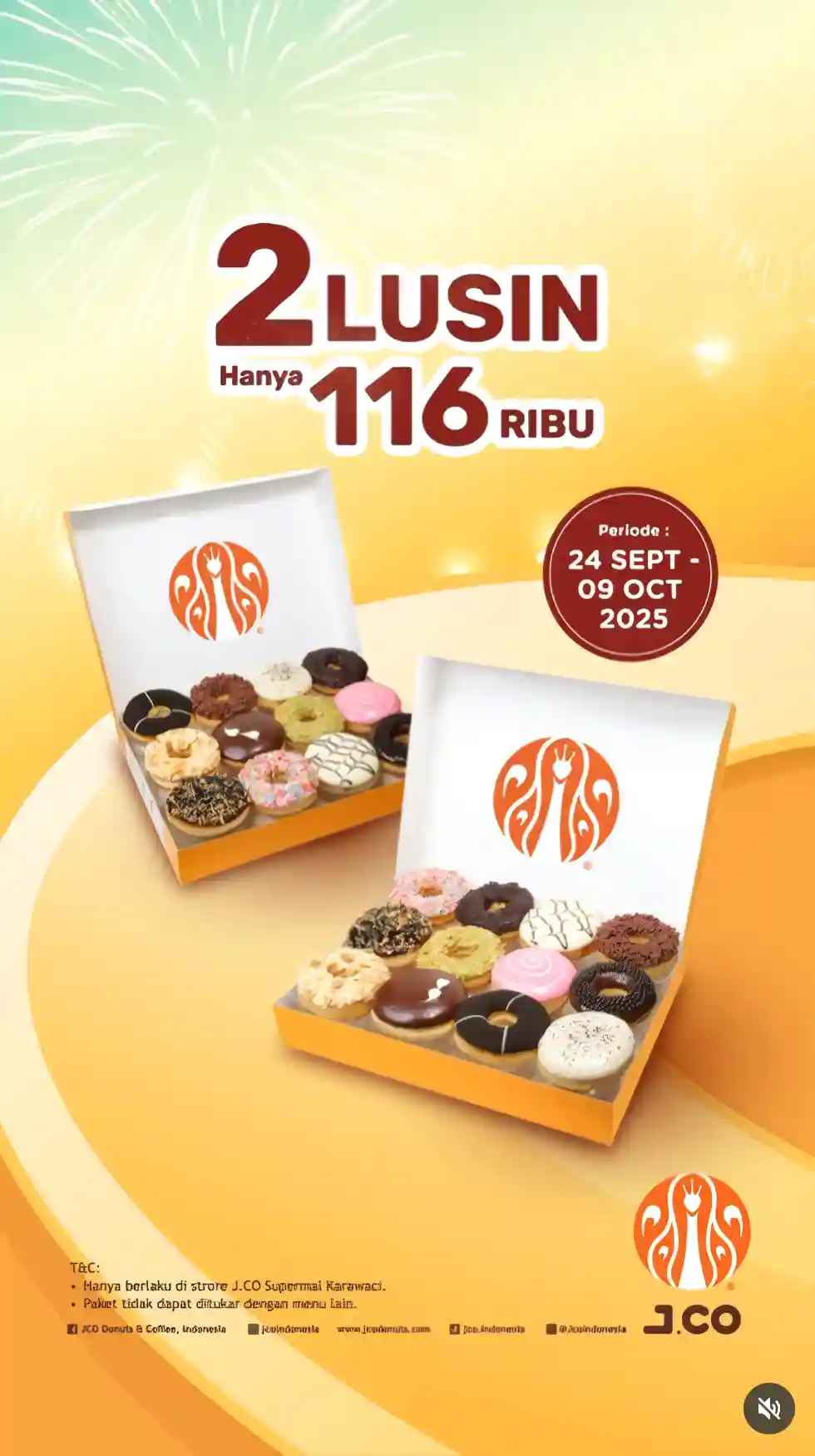 Promo JCO 2 Lusin Donat Harga Hanya 116 Ribu