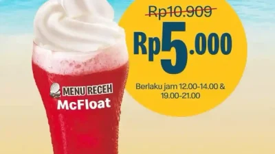 Promo McDonalds Menu Receh Mc Float Harga Hanya 5 Ribu