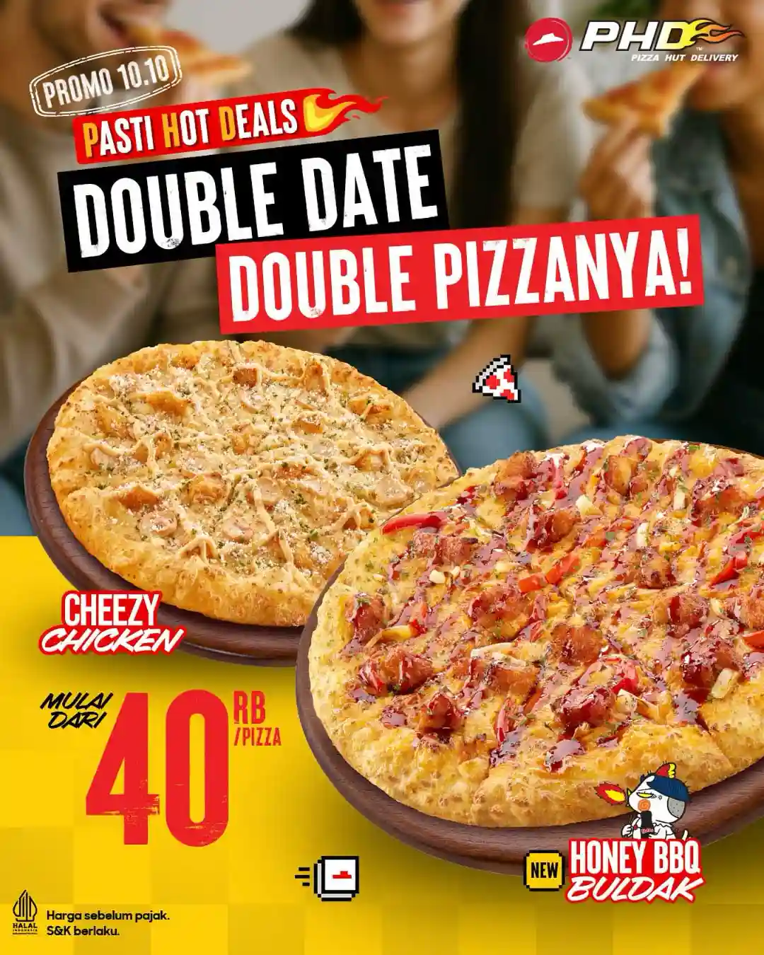 Promo PHD Double Date 10.10 Beli 2 Pizza Harga Hanya 40 Ribu