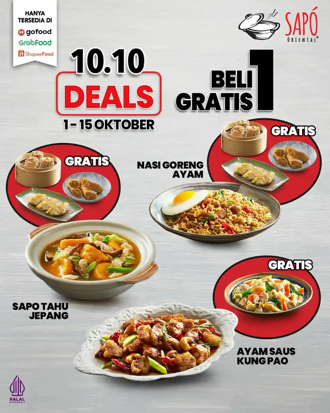 Promo Sapo Oriental Spesial 10.10 Deals Beli 1 Gratis 1